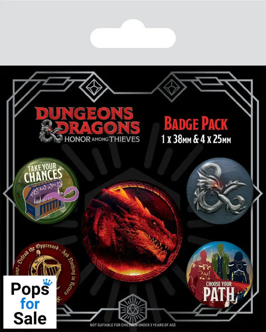 Dungeons & Dragons Pin-Back Buttons 5-Pack Movie