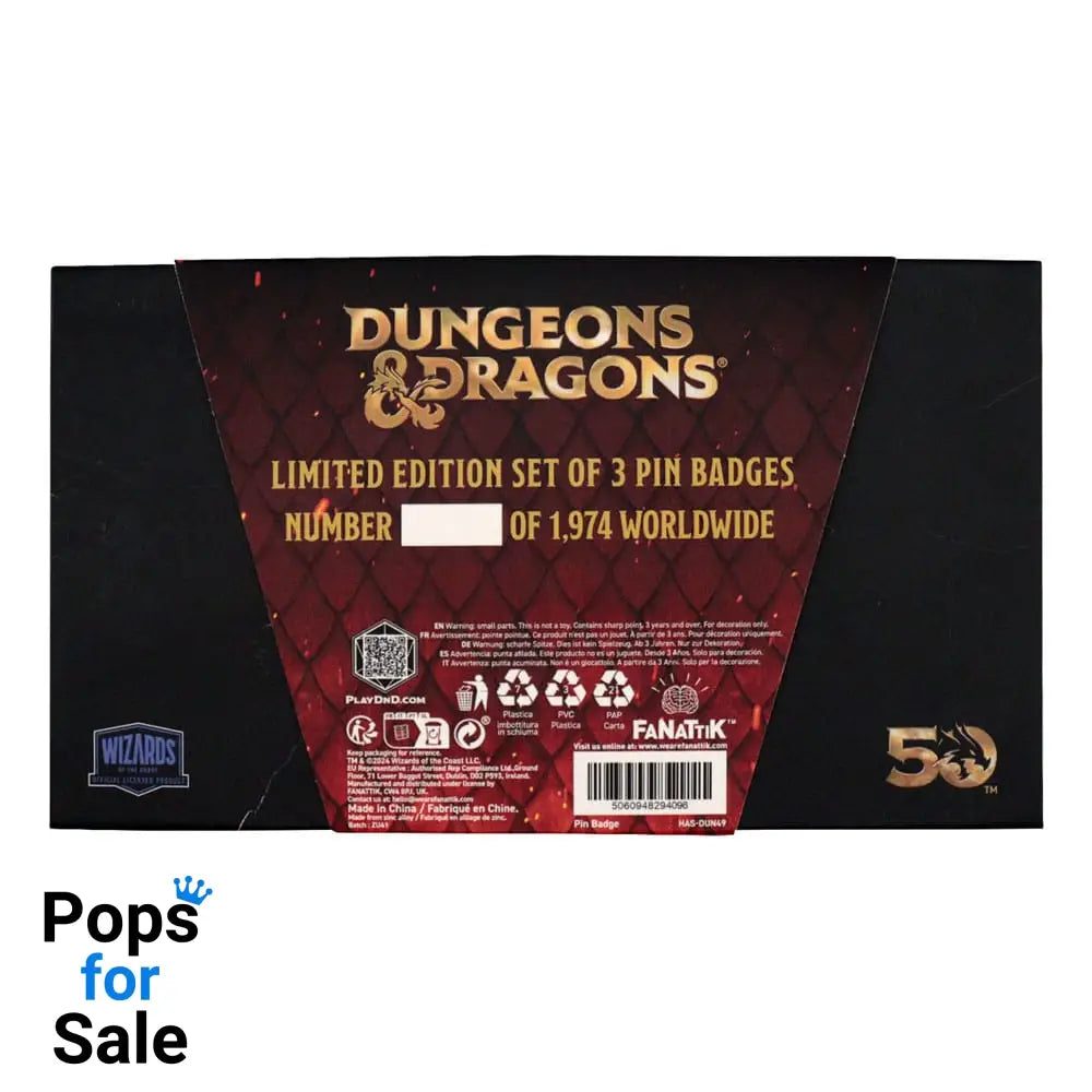 Dungeons & Dragons Pin Badge Set 50th Anniversary