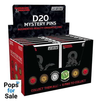 Dungeons & Dragons Pins Blind Box Mystery Mystery D20 Pins Assortment (10) Pins & Brooches,Blind Boxes
