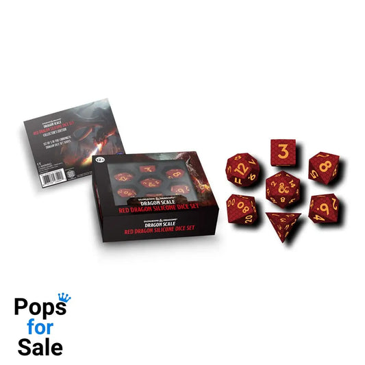 Dungeons & Dragons Premium Silicon Dice Set Dragon Scale Red (7) Dice
