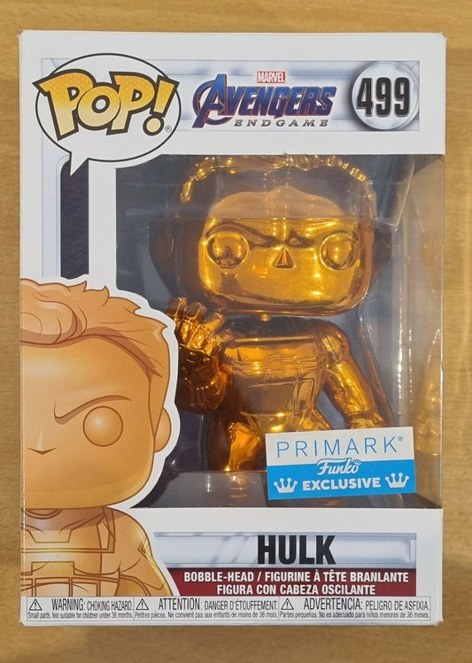 499 Hulk (w/ Gauntlet- Orange) Chrome Marvel Avengers Endgame Funko POP
