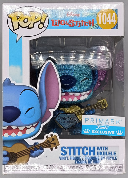 #1044 Stitch (with Ukulele) - Diamond - Disney Lilo & Stitch Box Damaged Funko POP