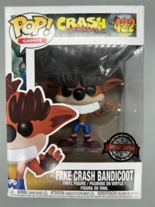 #422 Fake Crash Bandicoot - Crash Bandicoot - Box Damaged Funko POP