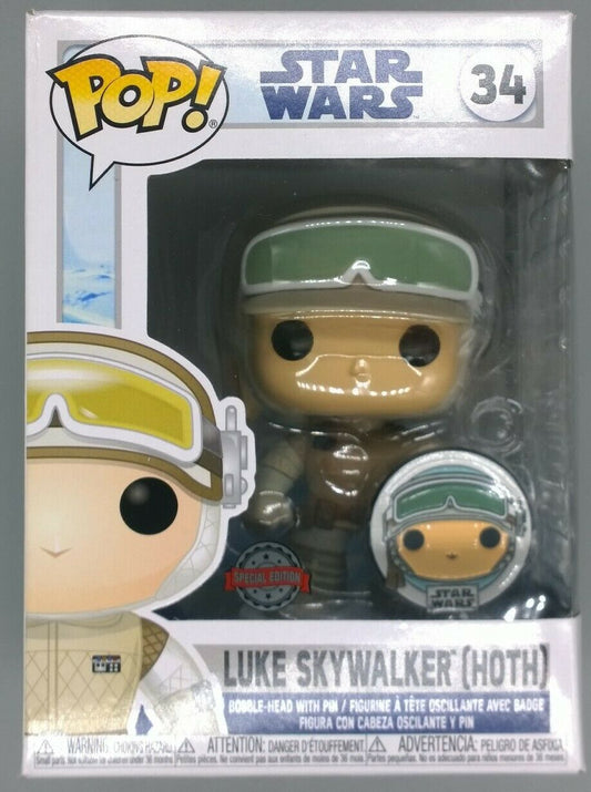 #34 Luke Skywalker (Hoth- w/ Pin) - Star Wars Funko POP