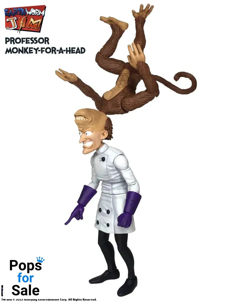 Earthworm Jim Action Figure Wave 1: Professor Monkey-For-A-Head 28 cm