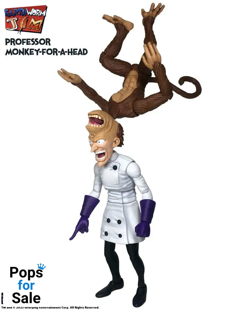 Earthworm Jim Action Figure Wave 1: Professor Monkey-For-A-Head 28 cm