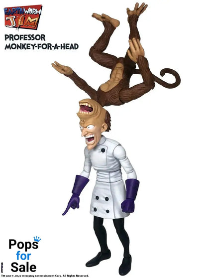 Earthworm Jim Action Figure Wave 1: Professor Monkey-For-A-Head 28 cm