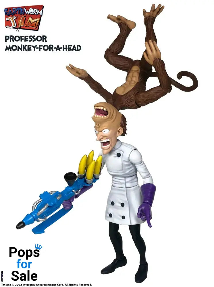 Earthworm Jim Action Figure Wave 1: Professor Monkey-For-A-Head 28 cm