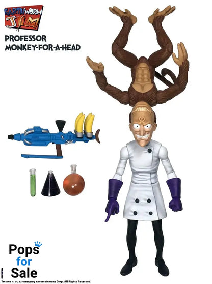 Earthworm Jim Action Figure Wave 1: Professor Monkey-For-A-Head 28 cm