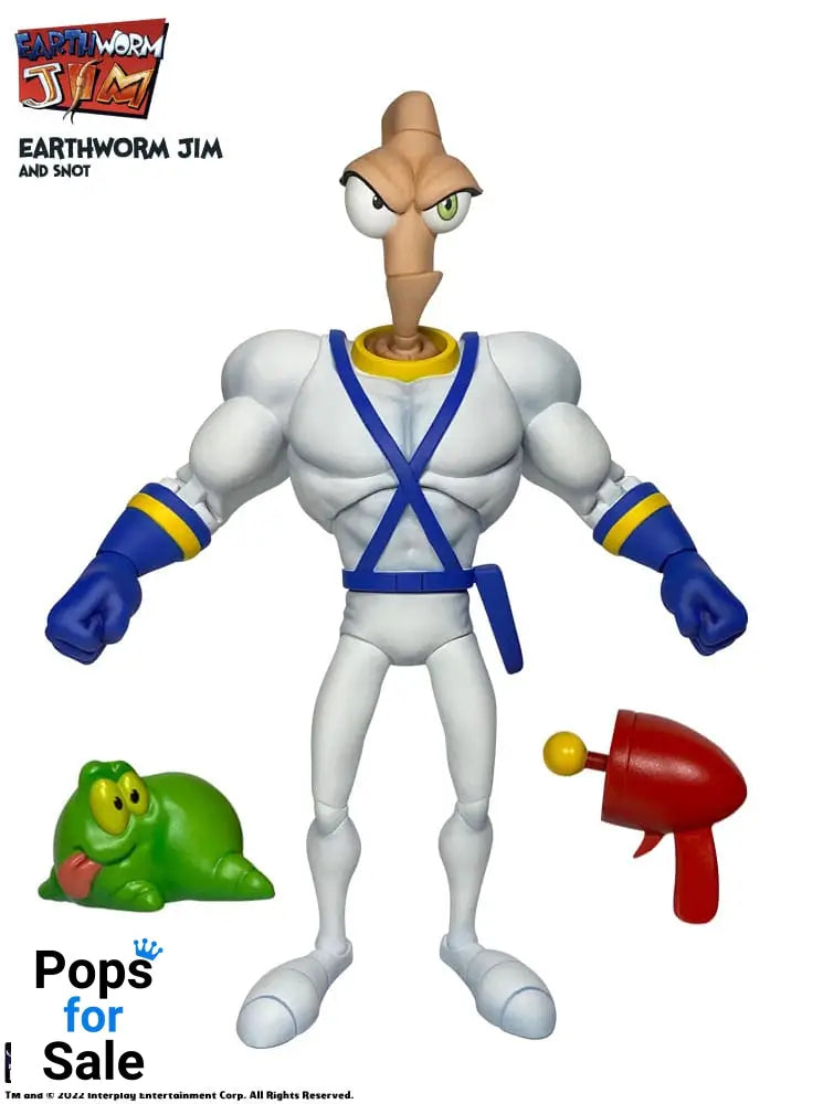 Earthworm Jim Action Figure Wave 1: Earthworm Jim & Snot 15 cm Action figures