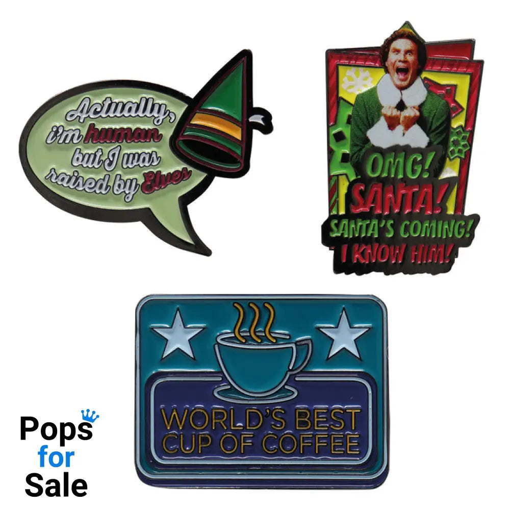 ELF Limited Edition Triple Pin Badge Set 3 Pack of Pins