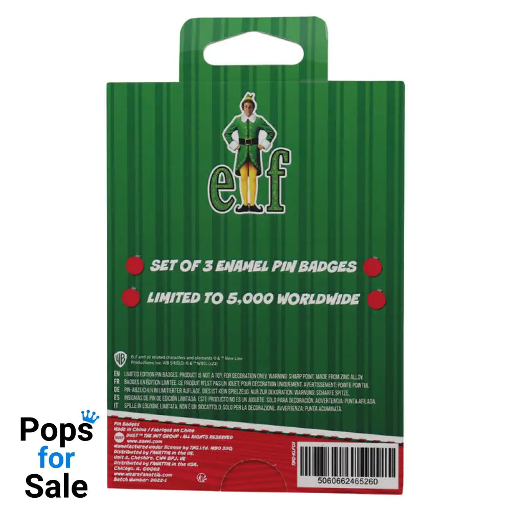 ELF Limited Edition Triple Pin Badge Set 3 Pack of Pins