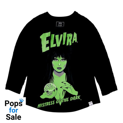 Elivira by Loungefly Tee T-Shirt Unisex Shirred Raglan Size L