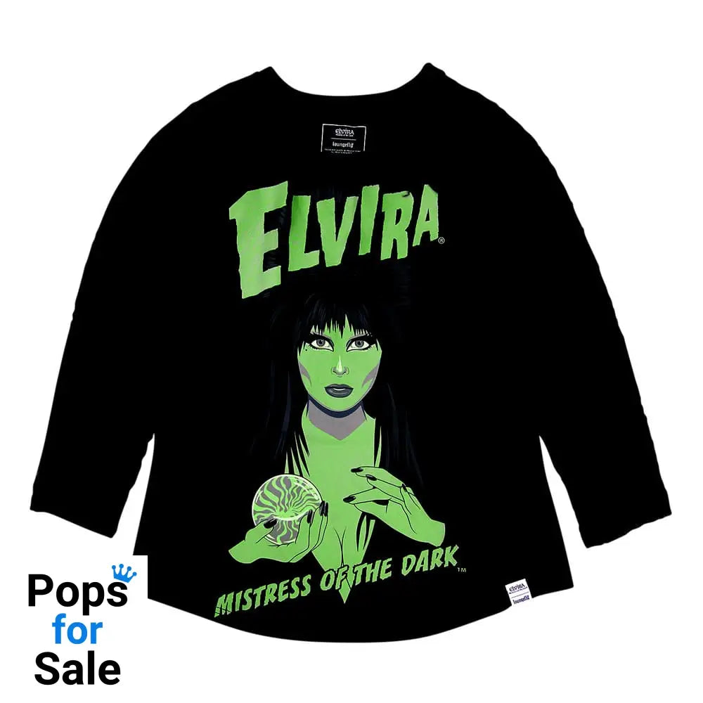 Elivira by Loungefly Tee T-Shirt Unisex Shirred Raglan Size M