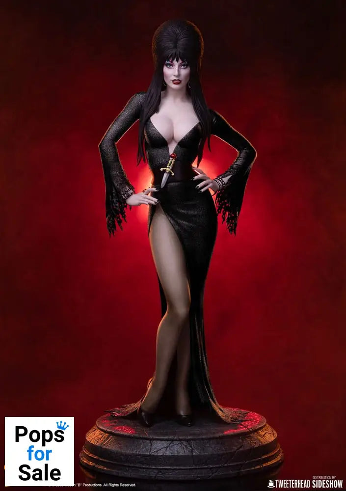 Elvira: Mistress of the Dark Maquette 1/4 Elvira (Black Glitter Dress) 48 cm