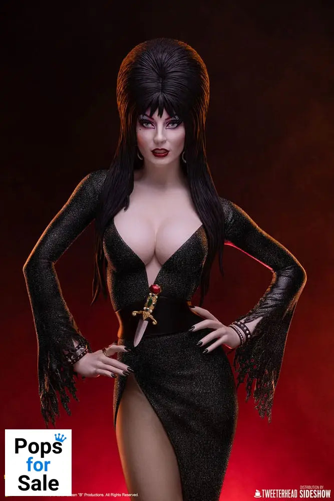 Elvira: Mistress of the Dark Maquette 1/4 Elvira (Black Glitter Dress) 48 cm