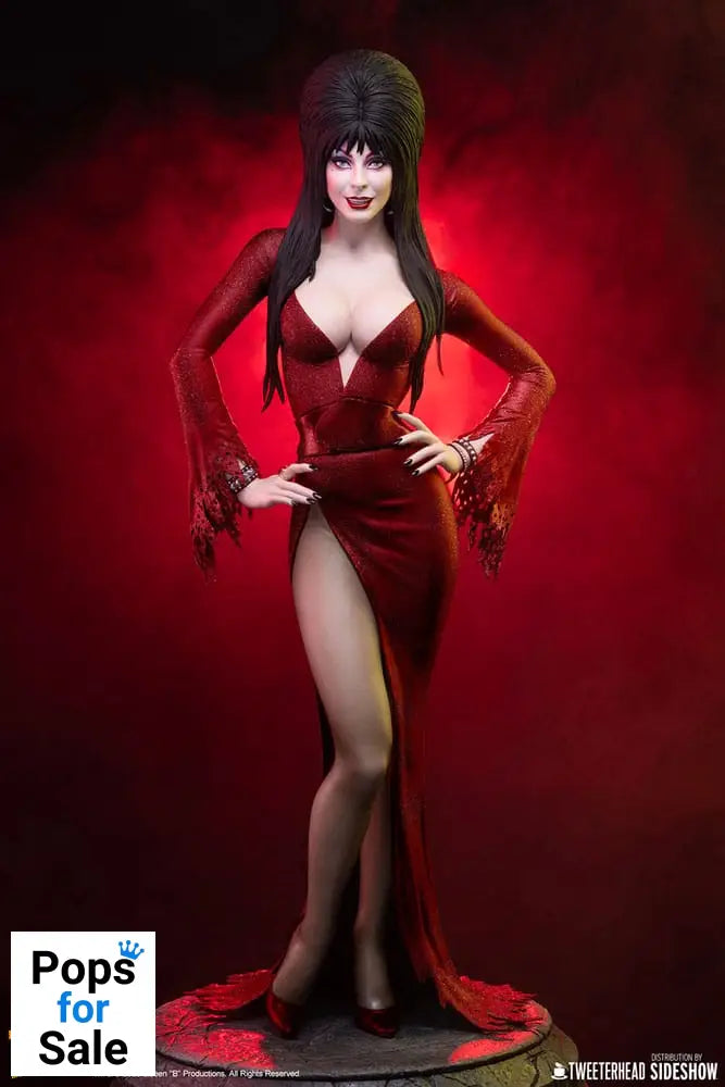 Elvira: Mistress of the Dark Maquette 1/4 Elvira (Red Glitter Dress) 48 cm