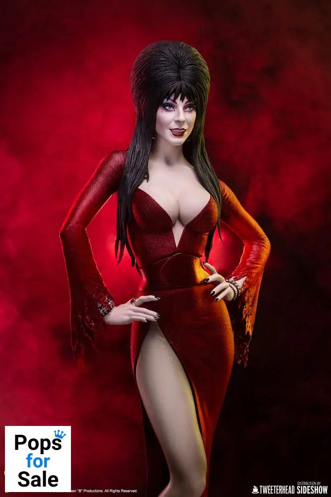 Elvira: Mistress of the Dark Maquette 1/4 Elvira (Red Glitter Dress) 48 cm