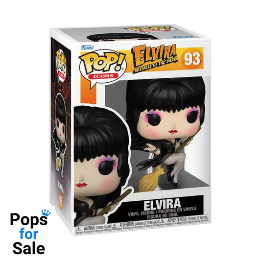 Elvira POP! Icons Vinyl Figure Elvira Broom 9 cm