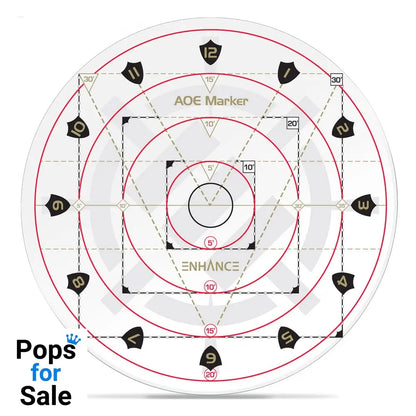 Enhance RPG Series 30ft Spell AoE Damage Template Dice accessories