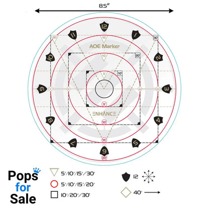 Enhance RPG Series 30ft Spell AoE Damage Template