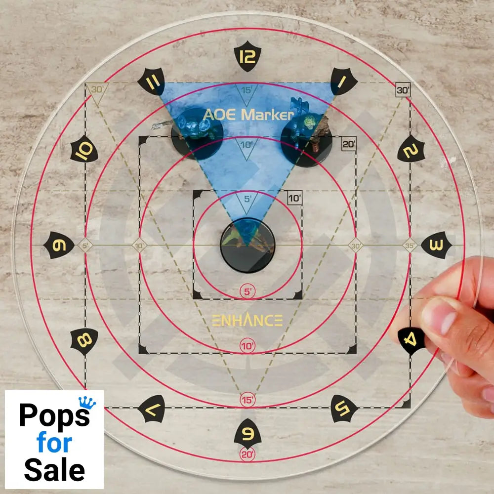 Enhance RPG Series 30ft Spell AoE Damage Template Dice accessories