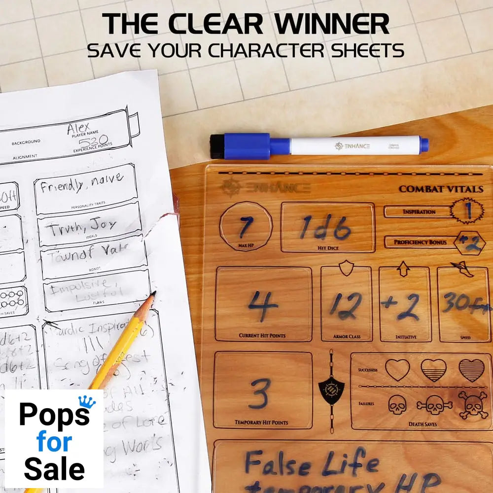 Enhance RPG Series Acrylic Character Sheet Set *English Version*