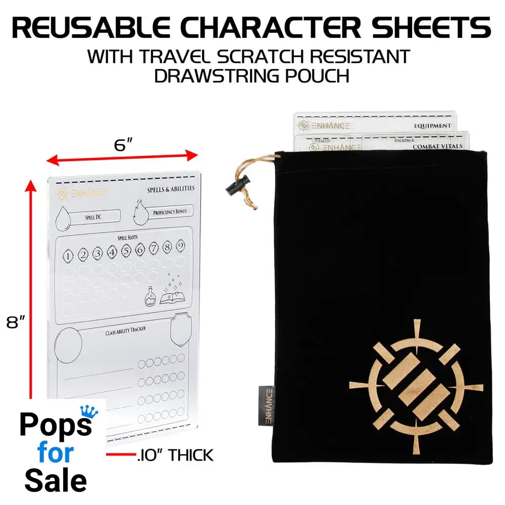 Enhance RPG Series Acrylic Character Sheet Set *English Version*