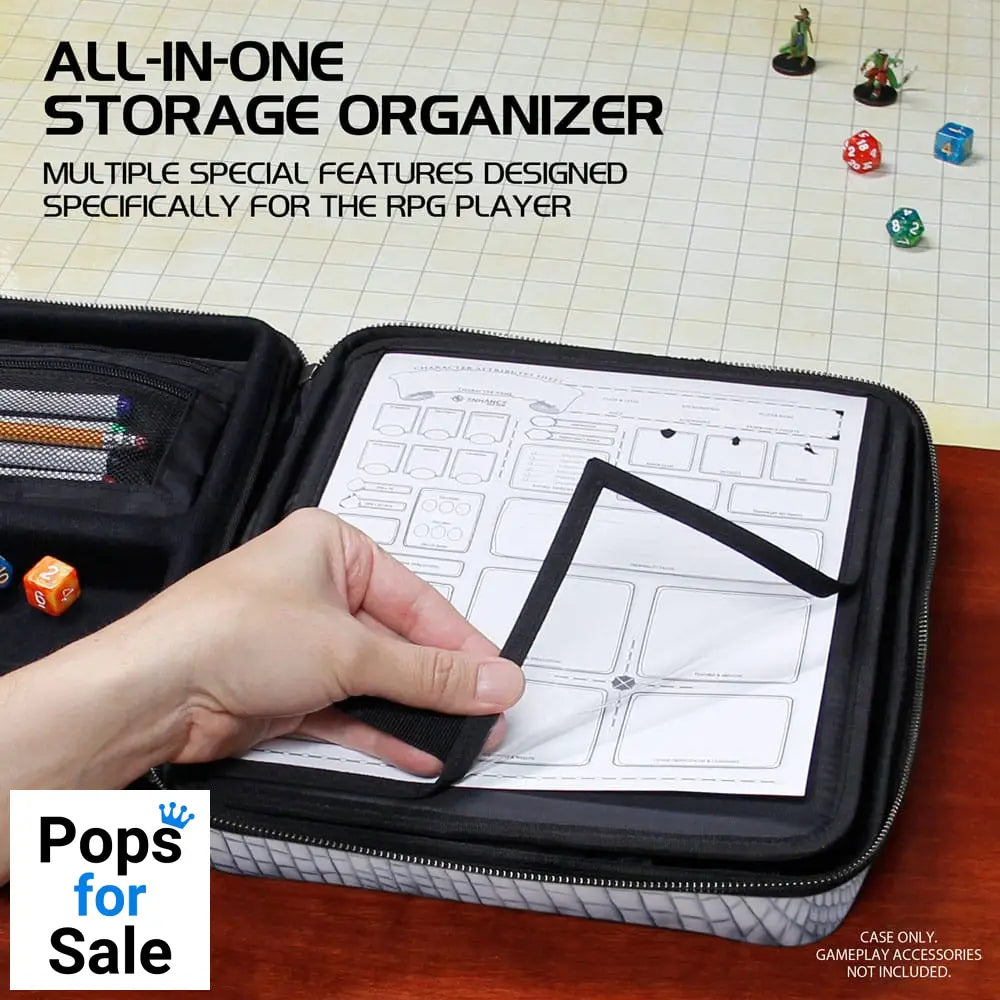 Enhance RPG Series Collector’s Edition Organizer Case Silver Dice accessories