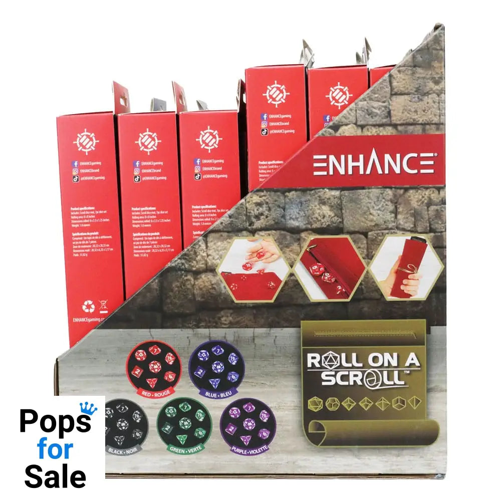 Enhance Tabletop Roll on a Scroll Bag with Dice Assortment (15)