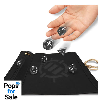 Enhance Tabletop Roll on a Scroll Bag with Dice Black