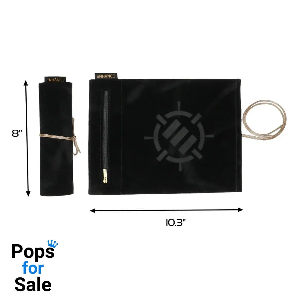 Enhance Tabletop Roll on a Scroll Bag with Dice Black