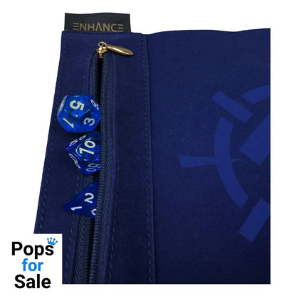 Enhance Tabletop Roll on a Scroll Bag with Dice Blue