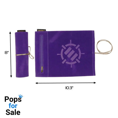 Enhance Tabletop Roll on a Scroll Bag with Dice Purple