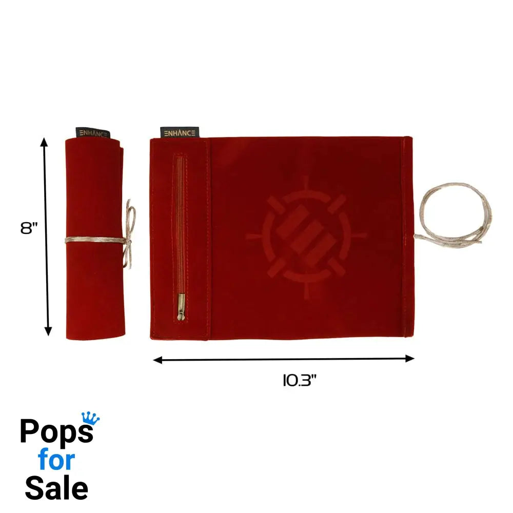 Enhance Tabletop Roll on a Scroll Bag with Dice Red