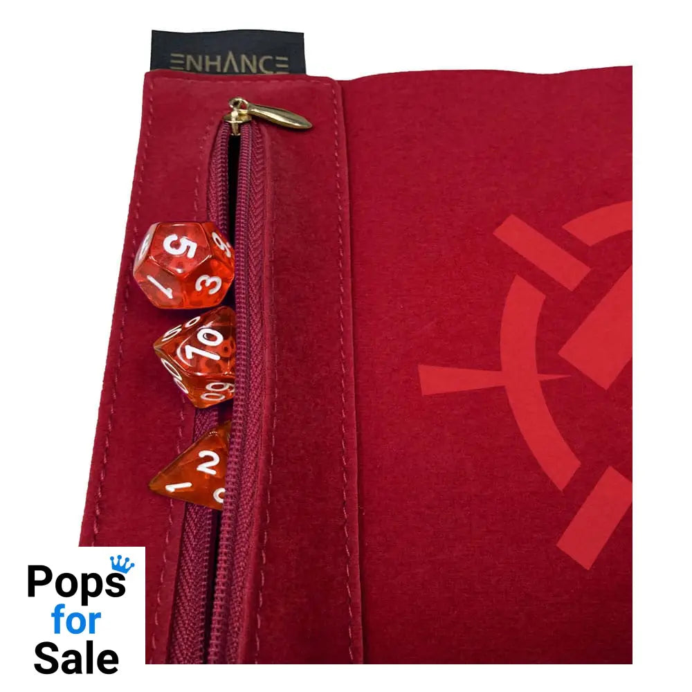 Enhance Tabletop Roll on a Scroll Bag with Dice Red
