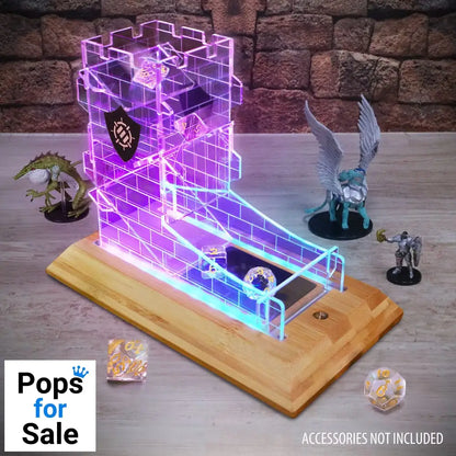 Enhance Tabletop Series LED Dice Tower with Dice Set Clear