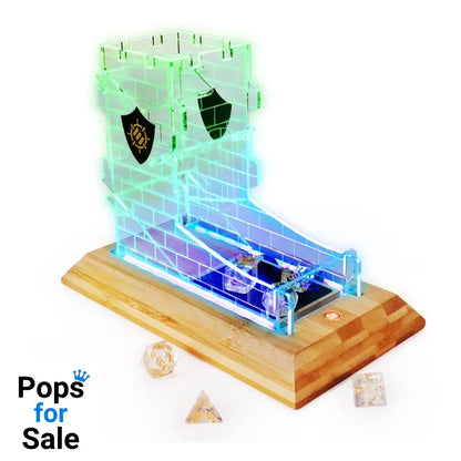 Enhance Tabletop Series LED Dice Tower with Dice Set Clear Dice accessories