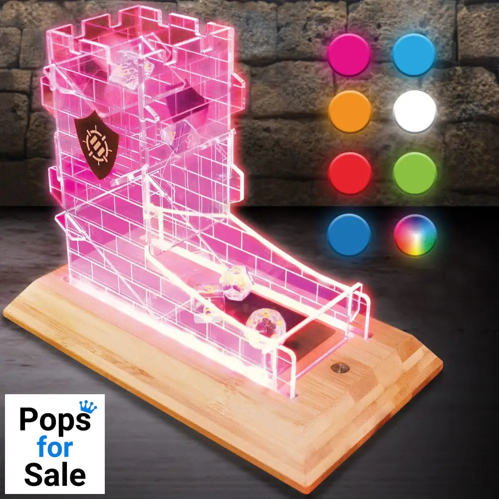 Enhance Tabletop Series LED Dice Tower with Dice Set Clear