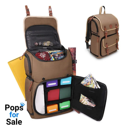 Enhance TCG Series Trading Card Backpack Designer Edition Tan Bags