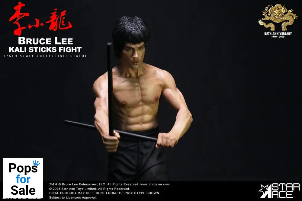 Enter the Dragon Movie Statue 1/6 Bruce Lee Kali Sticks Fight Deluxe Basement Version 30 cm