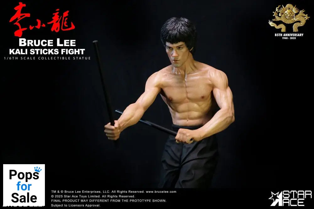 Enter the Dragon Movie Statue 1/6 Bruce Lee Kali Sticks Fight Deluxe Basement Version 30 cm