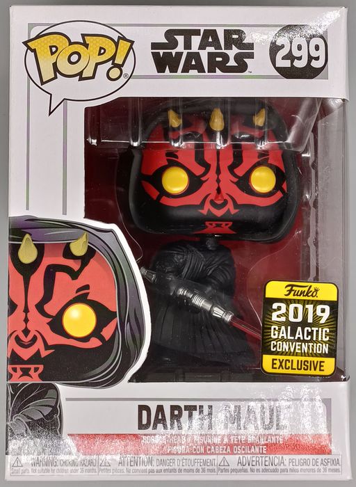 #299 Darth Maul (Hooded) - Star Wars - 2019 Con Exc Box Damaged Funko POP