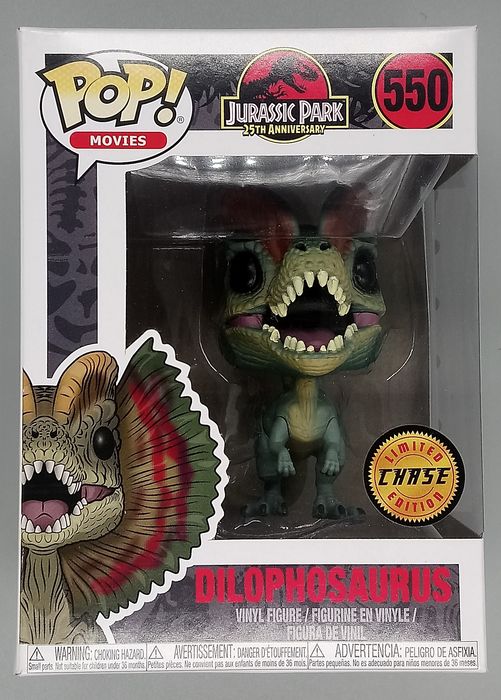 #550 Dilophosaurus (Frill Closed) Chase - Jurassic P Box Damaged Funko POP