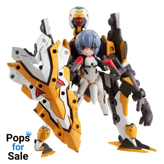Evangelion Desktop Army Figures Ayanami Rei & Evangelion No. 0 (Kai) 15 cm