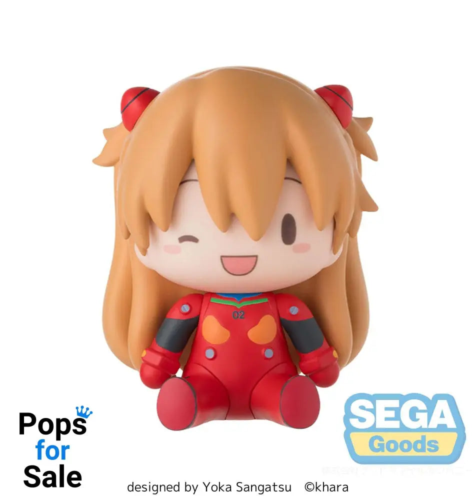 Evangelion: New Theatrical Edition Fuwa Petit Chibi Figure Asuka Plug Suit 8 cm