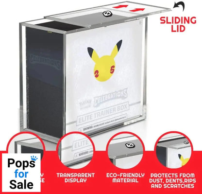 Evoretro Acrylic Display Case for Booster Boxes / Elite Trainer Boxes Ver. 2 with Sliding Lid