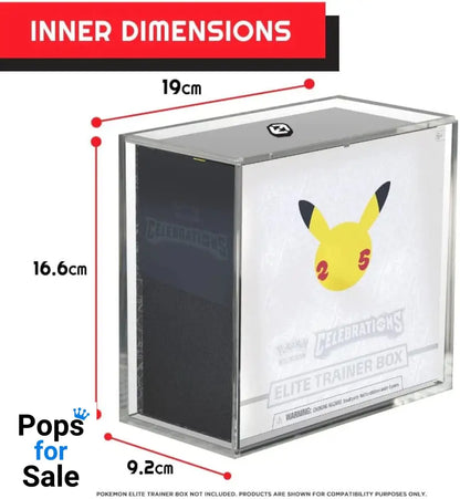 Evoretro Acrylic Display Case for Booster Boxes / Elite Trainer Boxes Ver. 2 with Sliding Lid