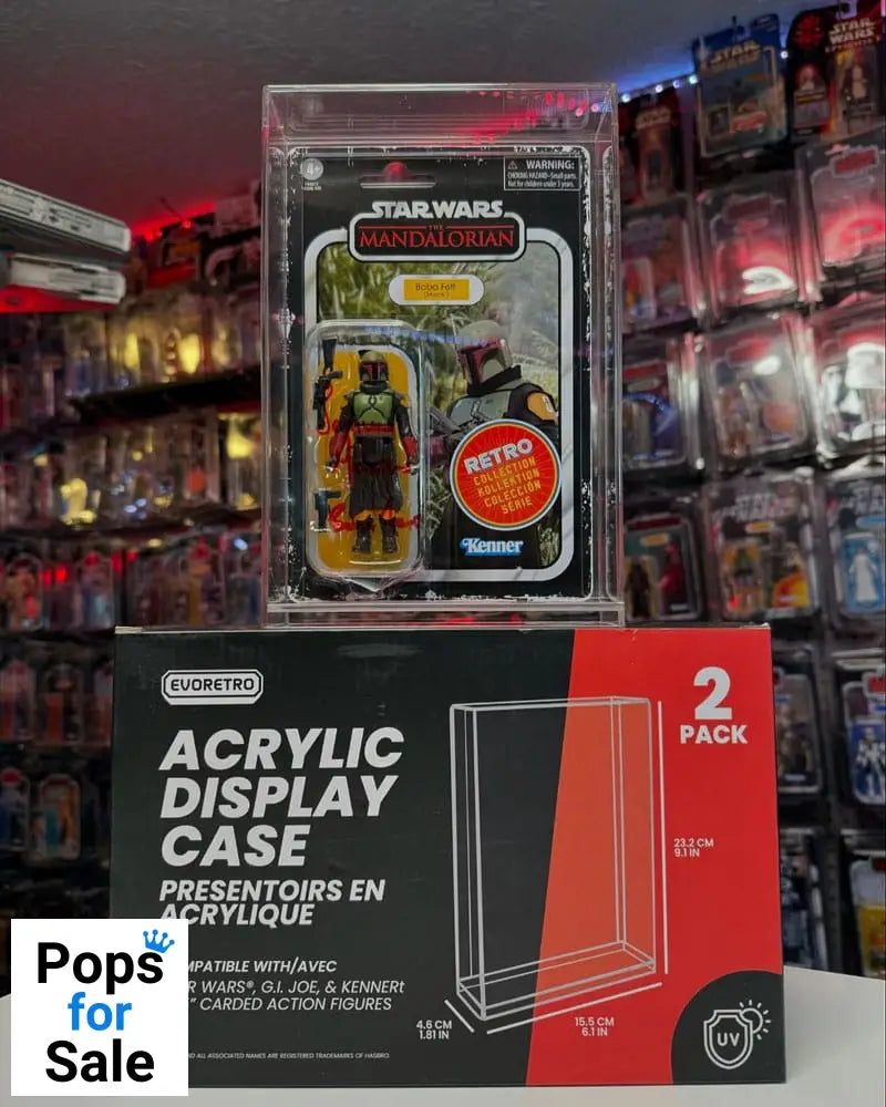 Evoretro Acrylic Display Cases 2-Pack for Action Figures