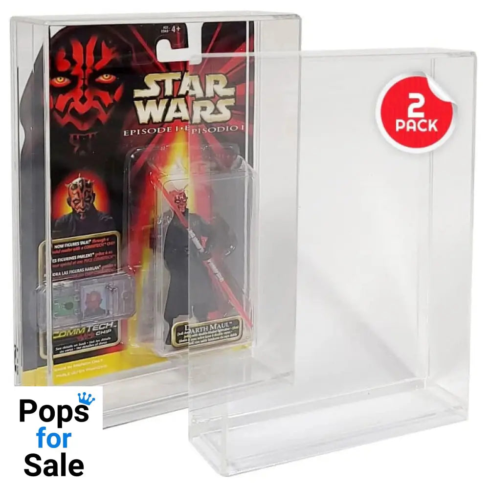 Evoretro Acrylic Display Cases 2-Pack for Action Figures